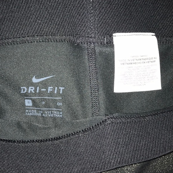 Nike Pro Dri Fit Black Gold Capri Pants - Picture 3 of 6